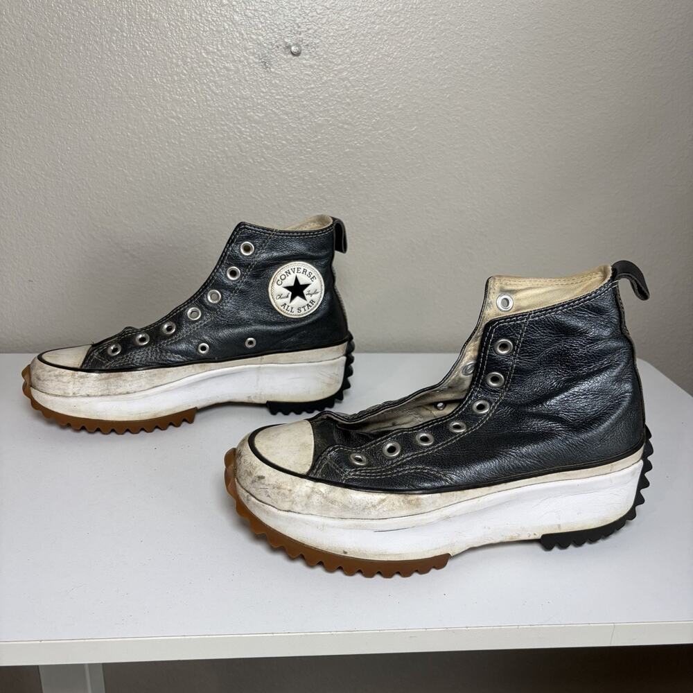 Converse Unisex Run Star Hike Hi 169241C Black White Sneaker Shoes Size M6 W7.5